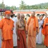 Sannyaasins arriving at Naimishaaranyam on the inaugural day